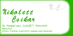 nikolett csikar business card